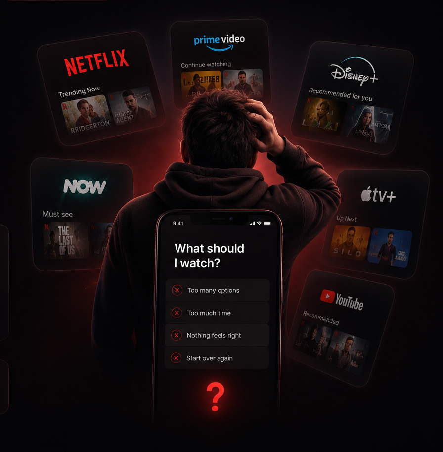 Watchd showing the problem of endless streaming scrolling